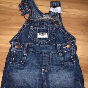 Jean skirt overalls